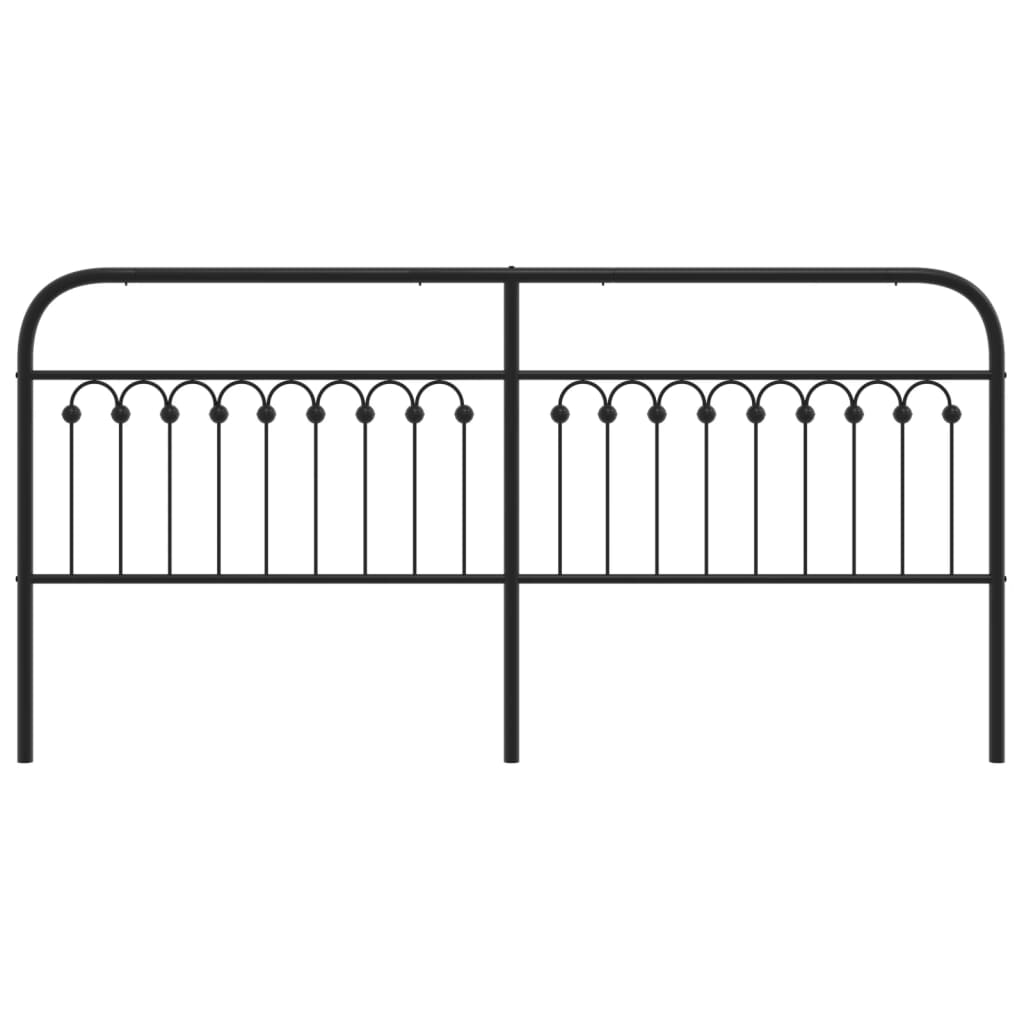 Vervangend hoofdbord 193 cm metaal zwart is nu te koop bij PeponiXL, paradijselijk wonen!