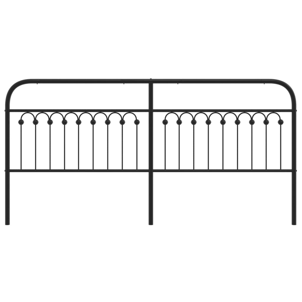 Vervangend hoofdbord 200 cm metaal zwart is nu te koop bij PeponiXL, paradijselijk wonen!