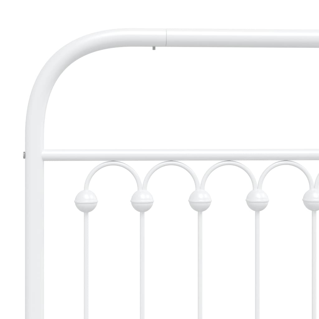 Bedframe met hoofdbord metaal wit 107x203 cm is nu te koop bij PeponiXL, paradijselijk wonen!