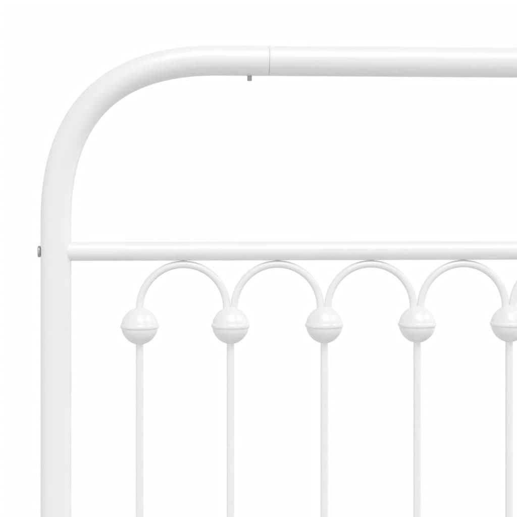 Bedframe met hoofd- en voeteneinde metaal wit 183x213 cm is nu te koop bij PeponiXL, paradijselijk wonen!