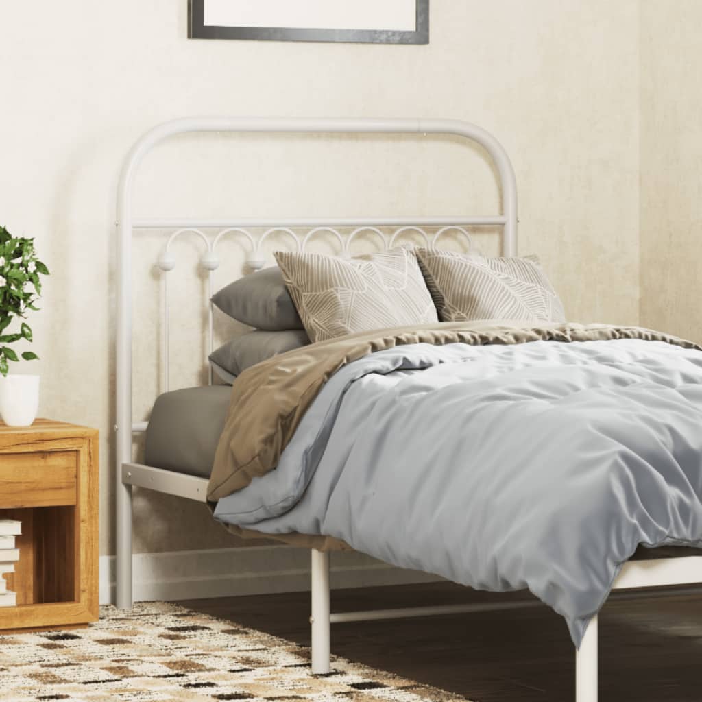 Vervangend hoofdbord 90 cm metaal wit is nu te koop bij PeponiXL, paradijselijk wonen!