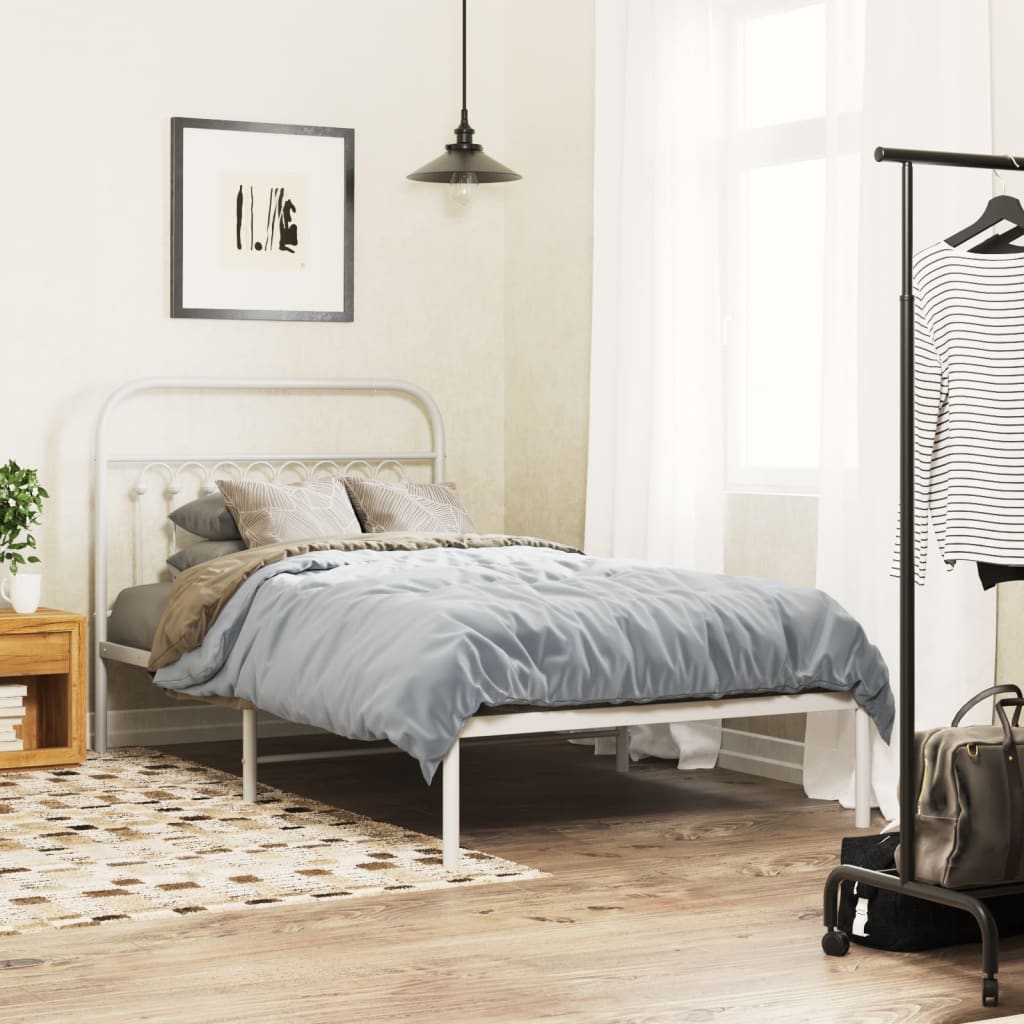 Vervangend hoofdbord 100 cm metaal wit is nu te koop bij PeponiXL, paradijselijk wonen!