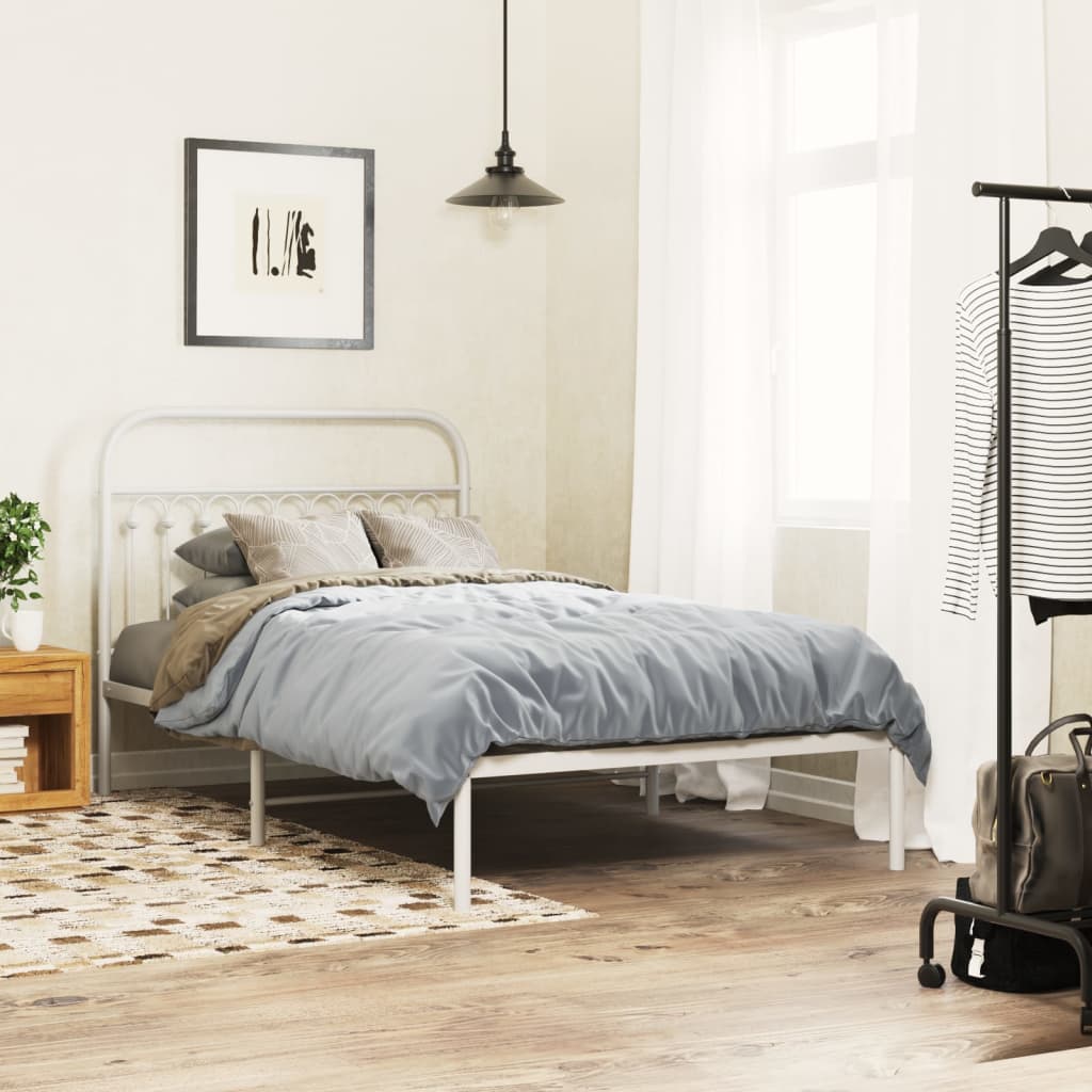 Vervangend hoofdbord 107 cm metaal wit is nu te koop bij PeponiXL, paradijselijk wonen!