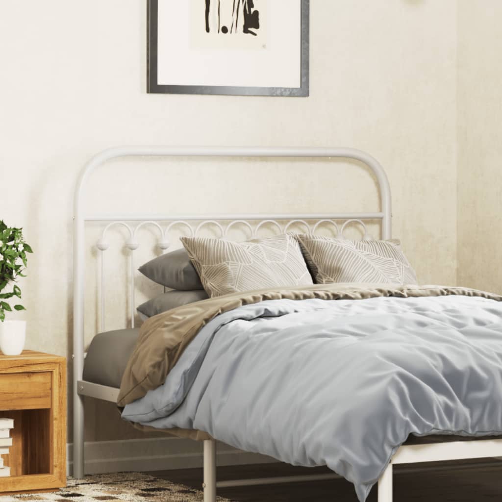 Vervangend hoofdbord 107 cm metaal wit is nu te koop bij PeponiXL, paradijselijk wonen!