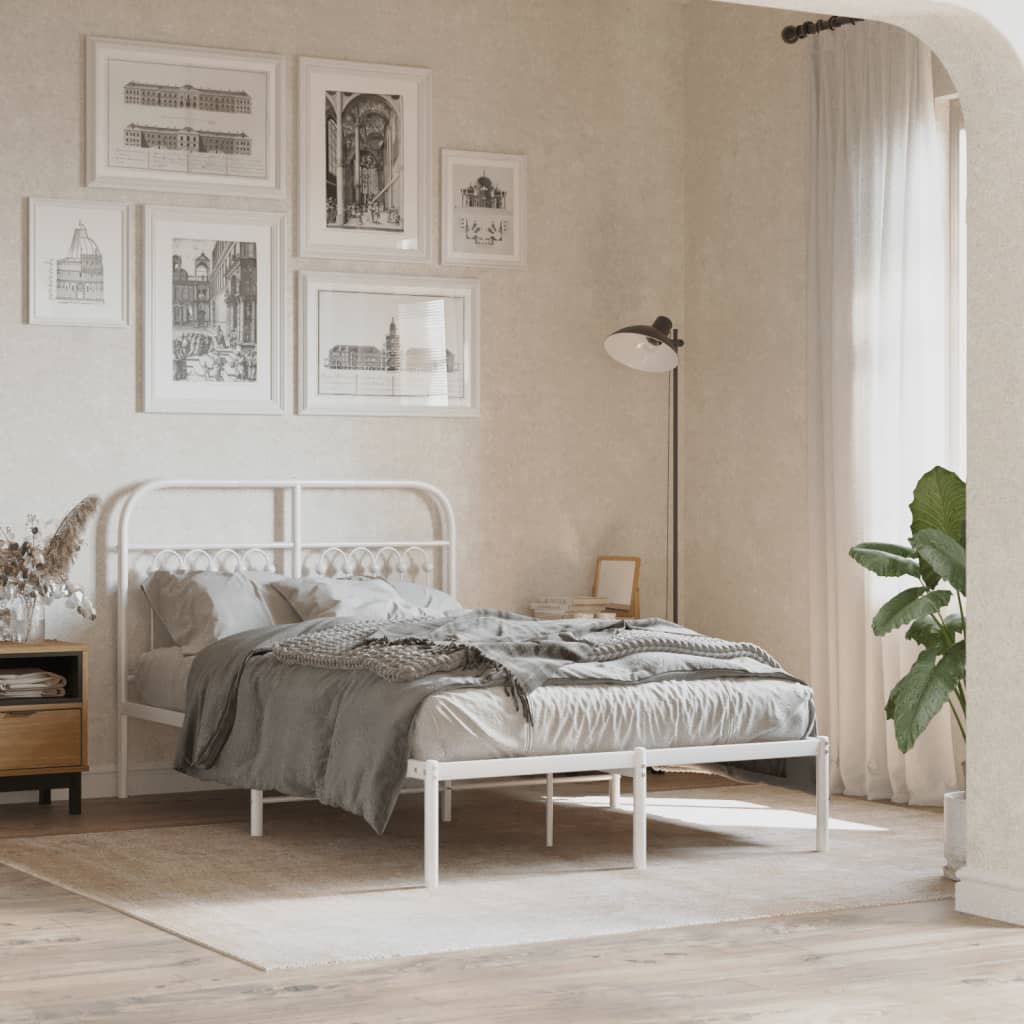 Vervangend hoofdbord 120 cm metaal wit is nu te koop bij PeponiXL, paradijselijk wonen!