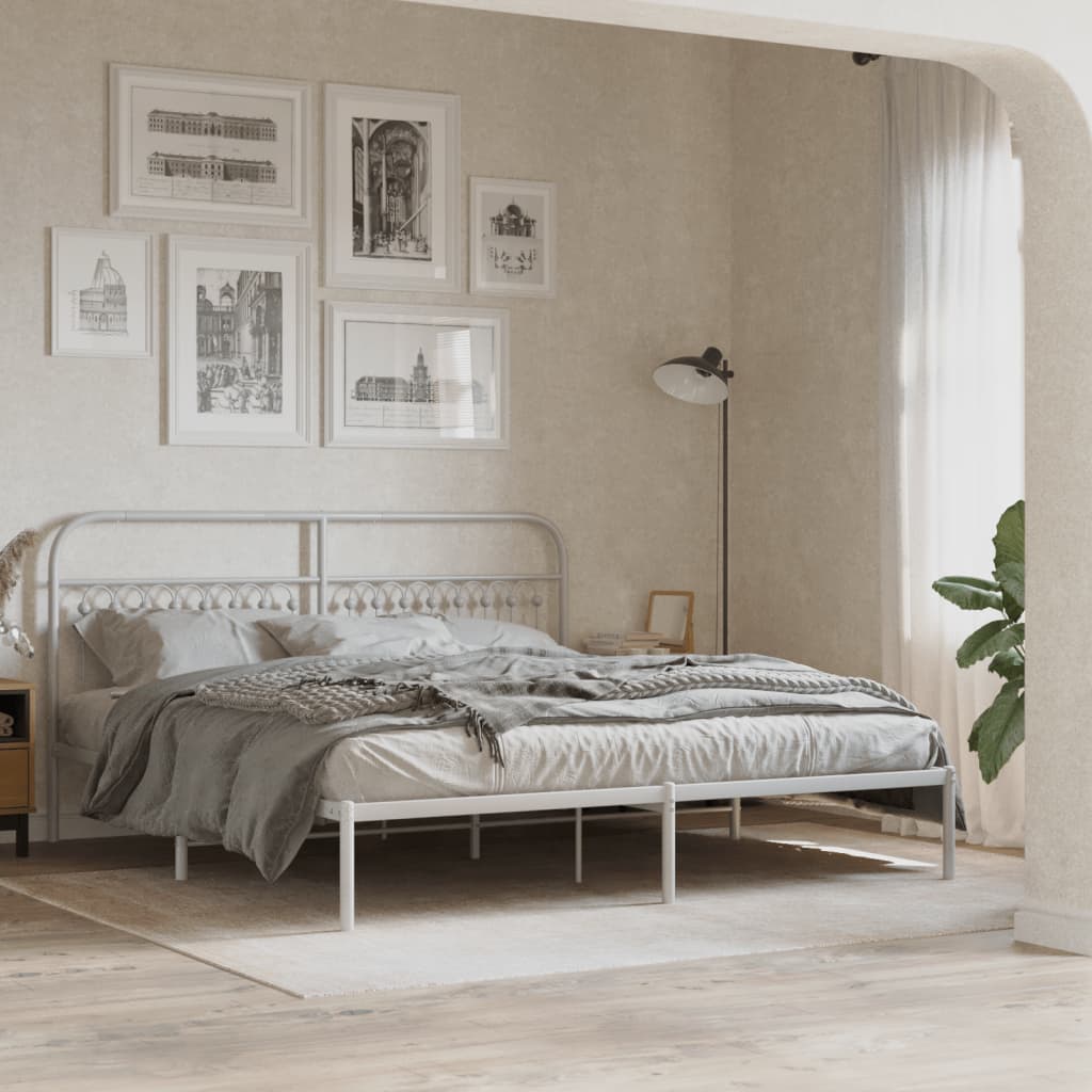Vervangend hoofdbord 180 cm metaal wit is nu te koop bij PeponiXL, paradijselijk wonen!