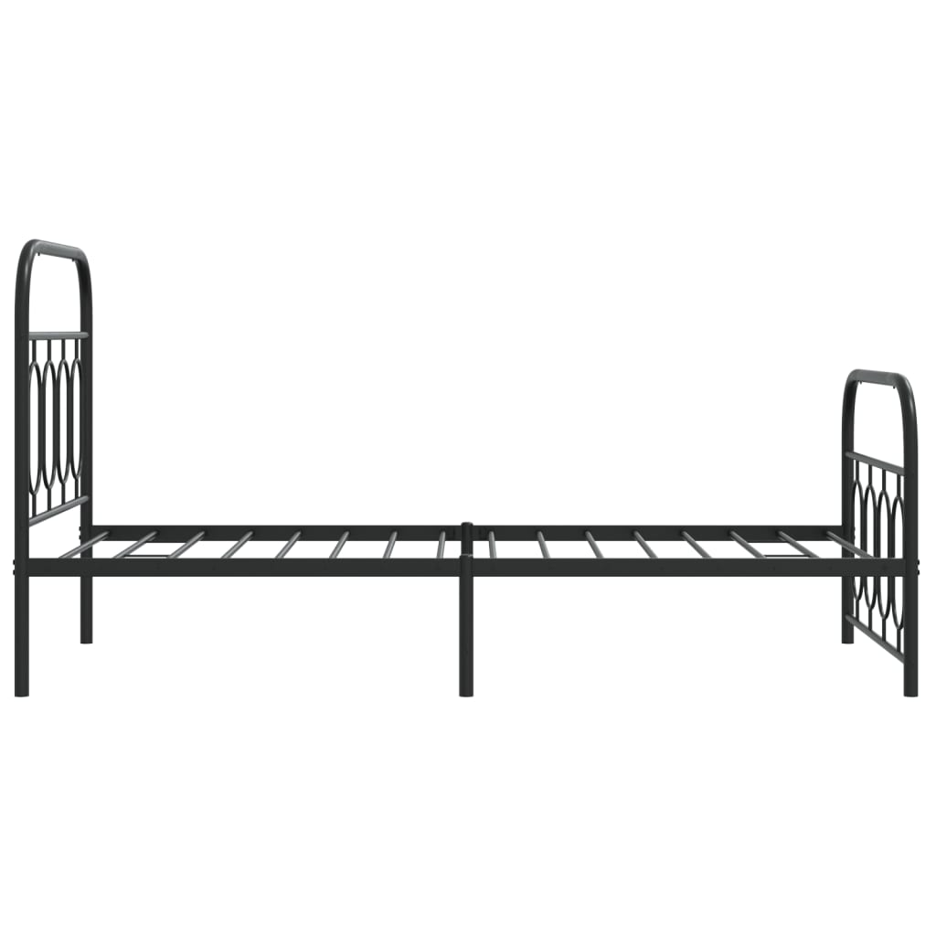 Bedframe met hoofd- en voeteneinde metaal zwart 90x200 cm is nu te koop bij PeponiXL, paradijselijk wonen!