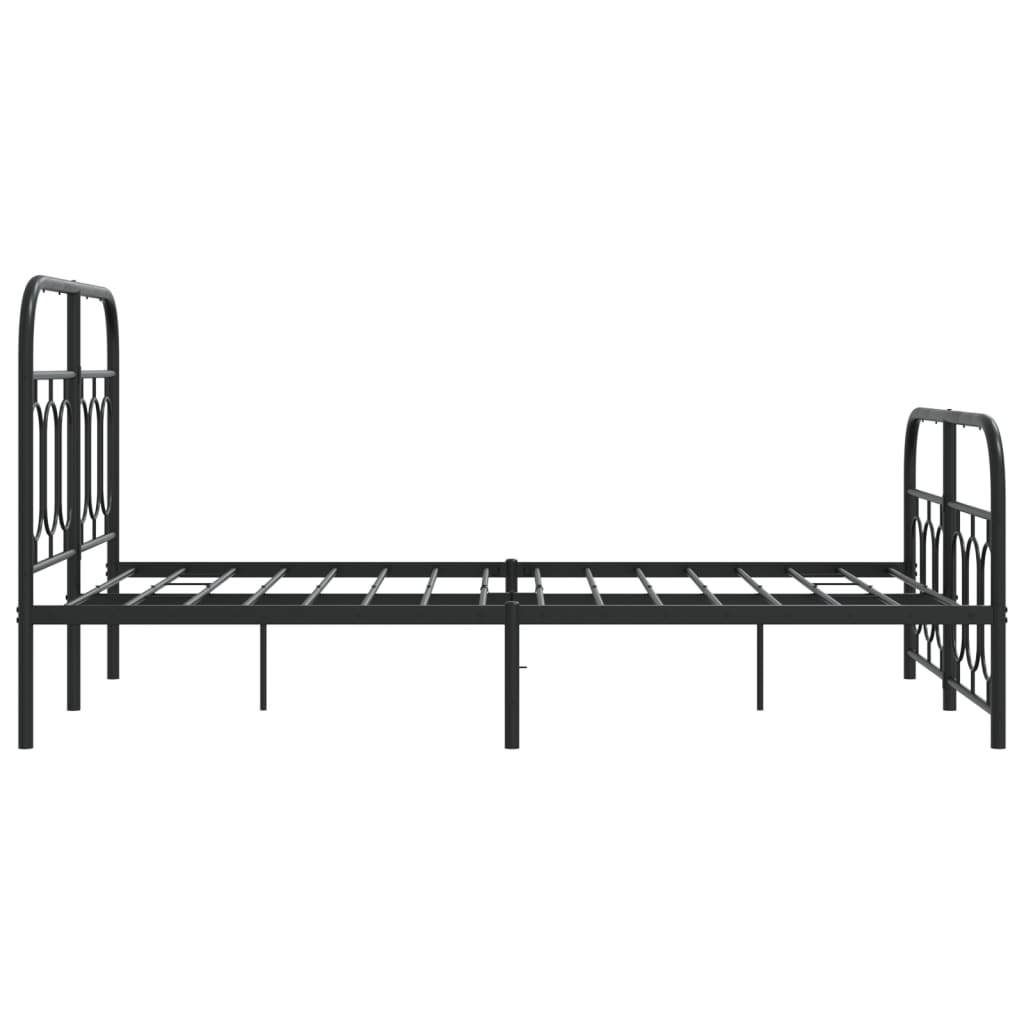 Bedframe met hoofd- en voeteneinde metaal zwart 120x190 cm is nu te koop bij PeponiXL, paradijselijk wonen!