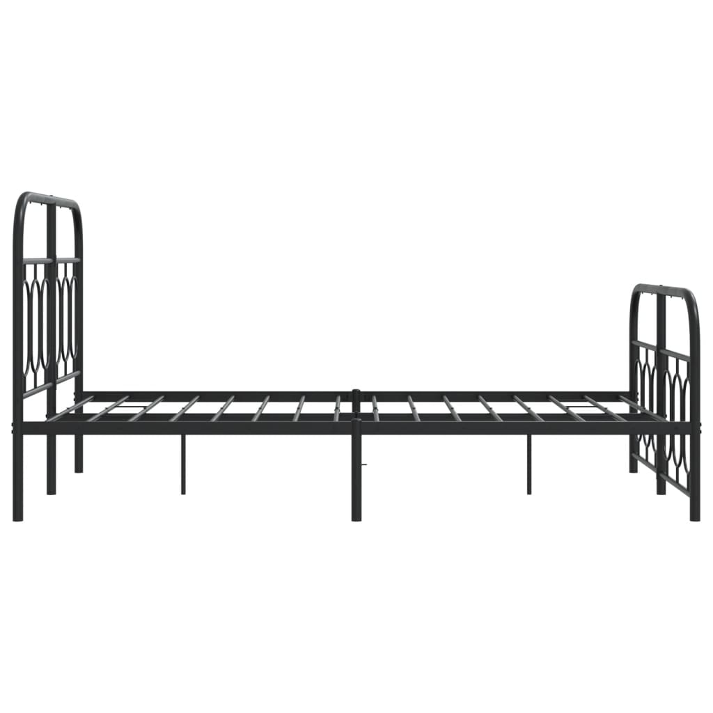 Bedframe met hoofd- en voeteneinde metaal zwart 120x200 cm is nu te koop bij PeponiXL, paradijselijk wonen!