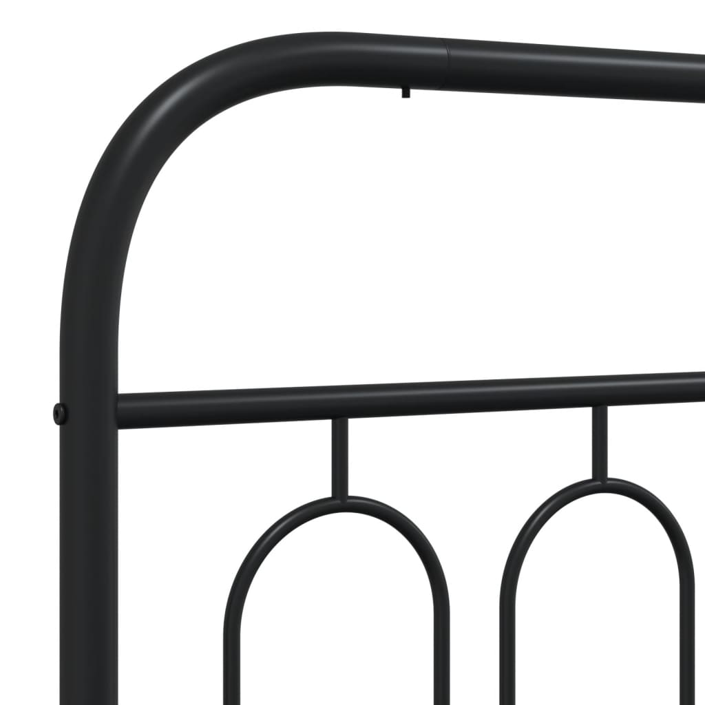 Bedframe met hoofd- en voeteneinde metaal zwart 140x190 cm is nu te koop bij PeponiXL, paradijselijk wonen!