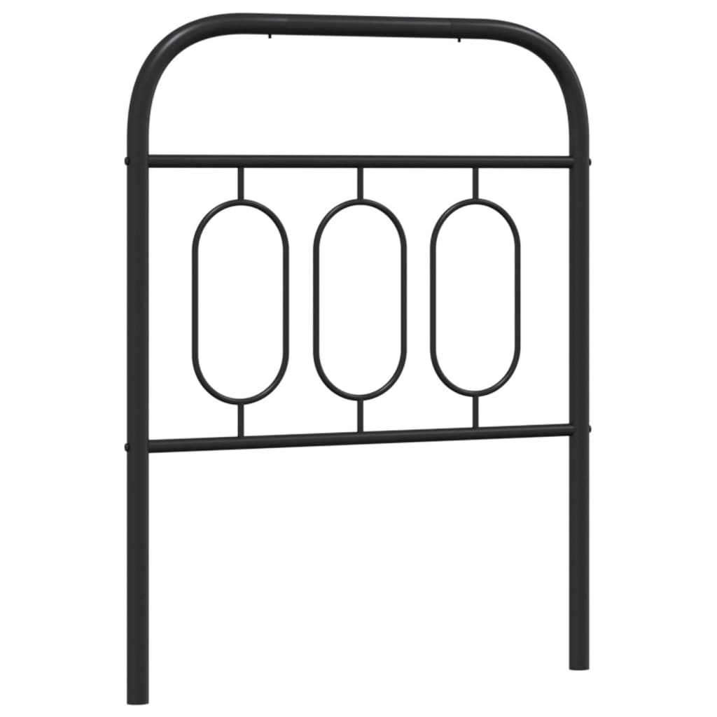 Vervangend hoofdbord 75 cm metaal zwart is nu te koop bij PeponiXL, paradijselijk wonen!