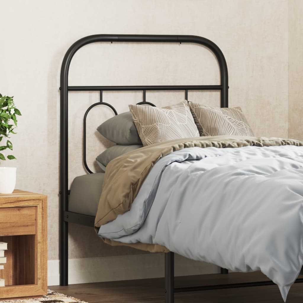 Vervangend hoofdbord 75 cm metaal zwart is nu te koop bij PeponiXL, paradijselijk wonen!