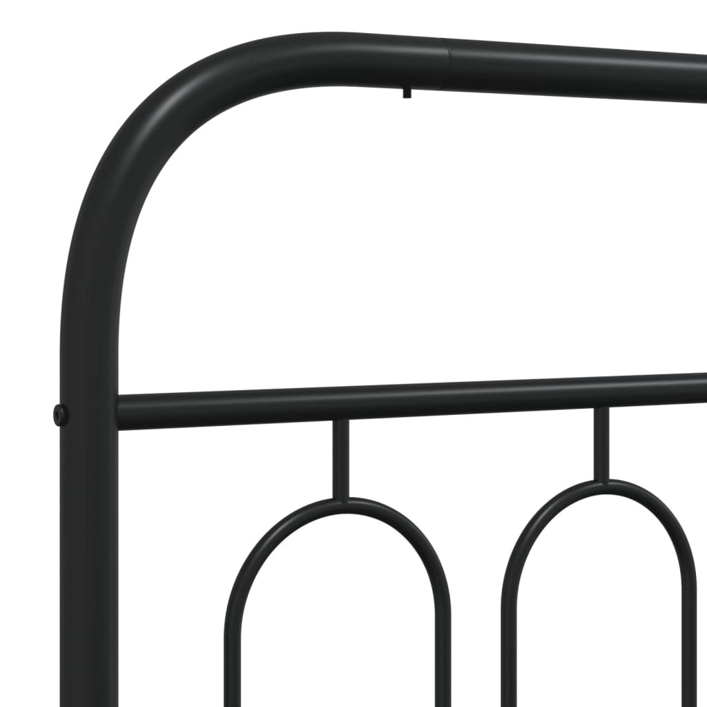 Vervangend hoofdbord 107 cm metaal zwart is nu te koop bij PeponiXL, paradijselijk wonen!