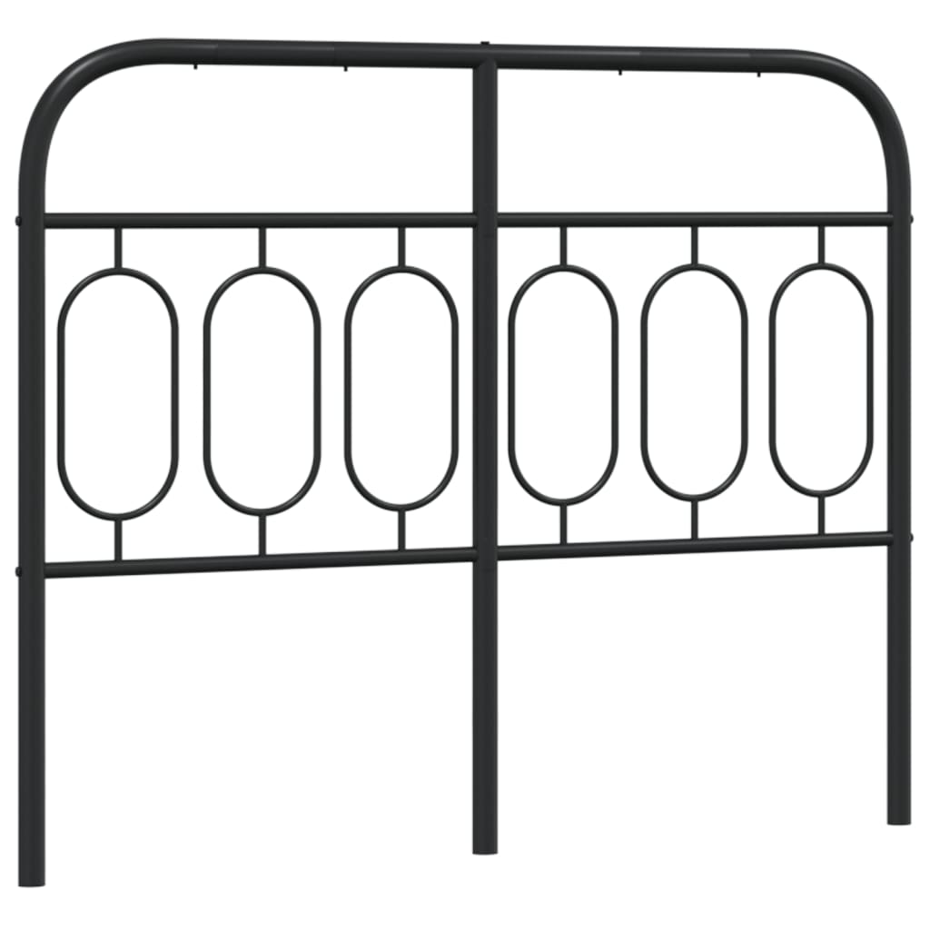 Vervangend hoofdbord 120 cm metaal zwart is nu te koop bij PeponiXL, paradijselijk wonen!