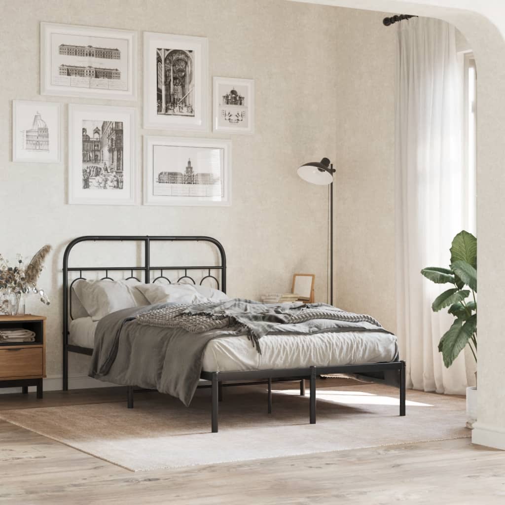 Vervangend hoofdbord 120 cm metaal zwart is nu te koop bij PeponiXL, paradijselijk wonen!
