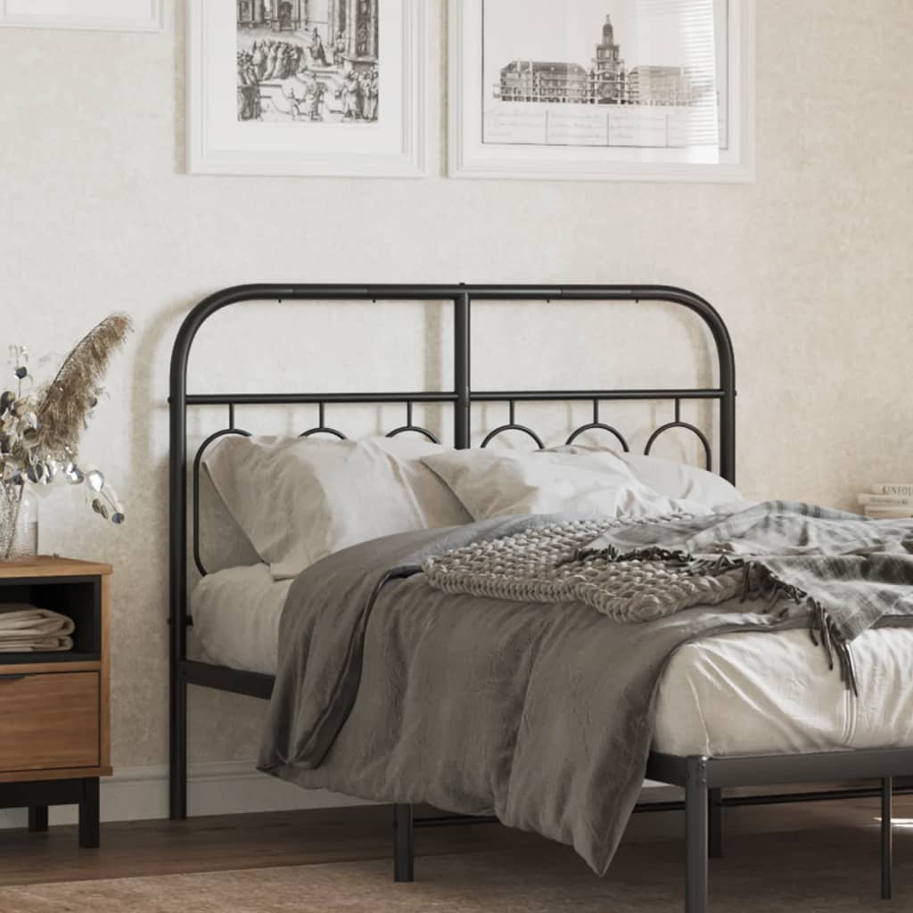 Vervangend hoofdbord 120 cm metaal zwart is nu te koop bij PeponiXL, paradijselijk wonen!