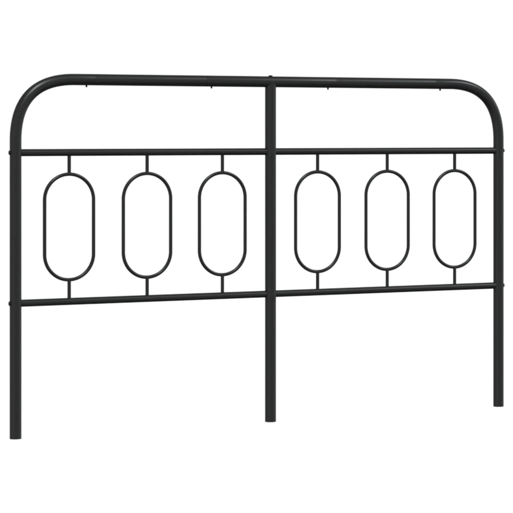 Vervangend hoofdbord 137 cm metaal zwart is nu te koop bij PeponiXL, paradijselijk wonen!
