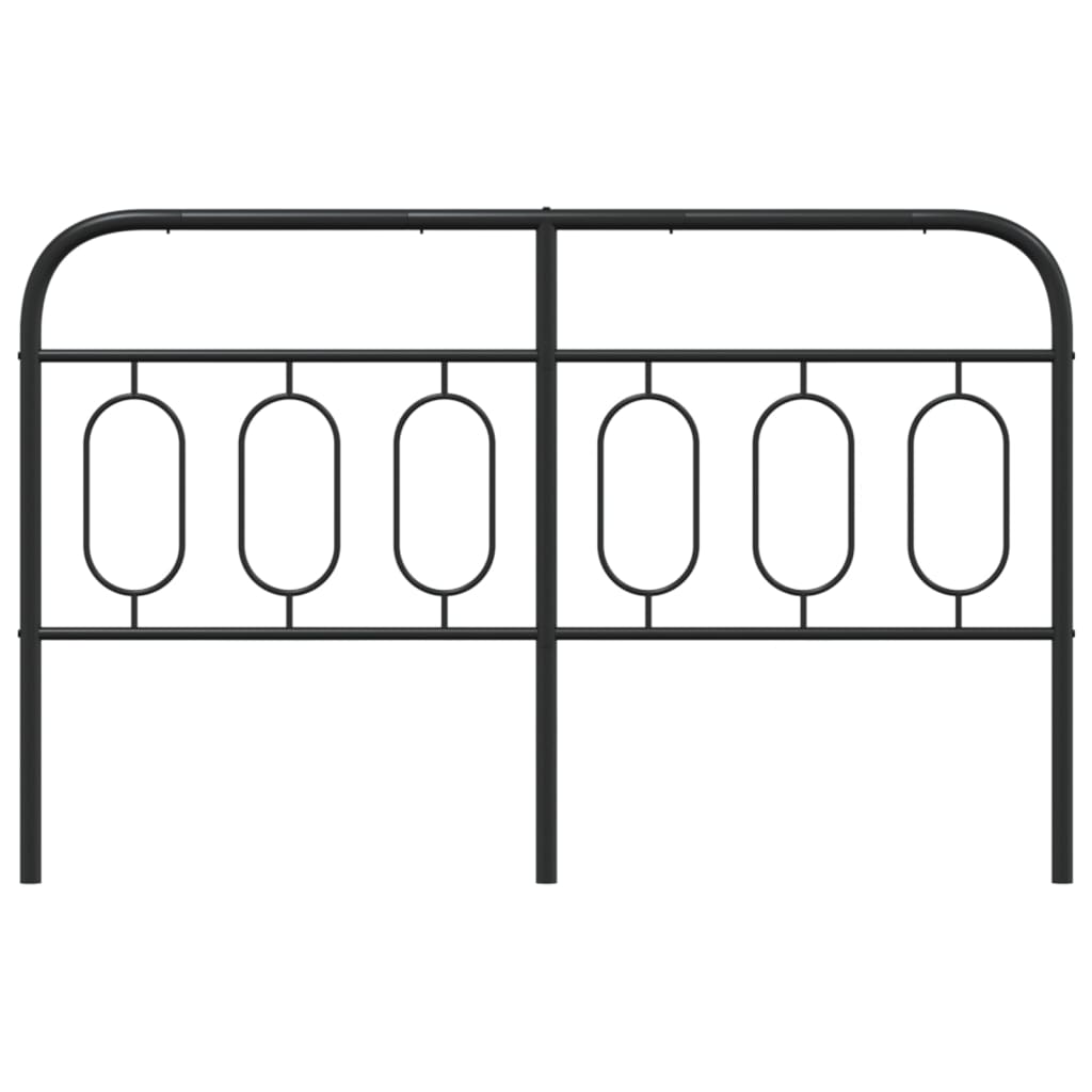 Vervangend hoofdbord 137 cm metaal zwart is nu te koop bij PeponiXL, paradijselijk wonen!