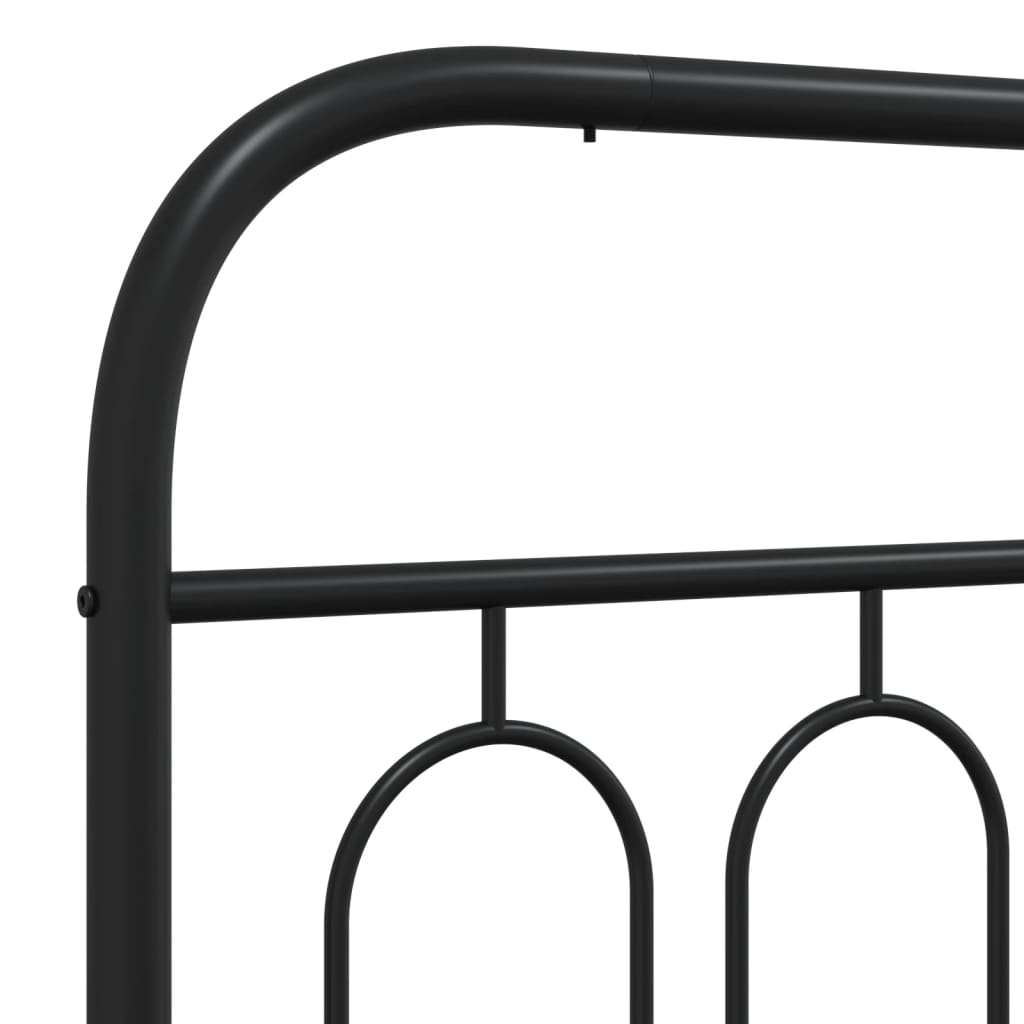 Vervangend hoofdbord 137 cm metaal zwart is nu te koop bij PeponiXL, paradijselijk wonen!