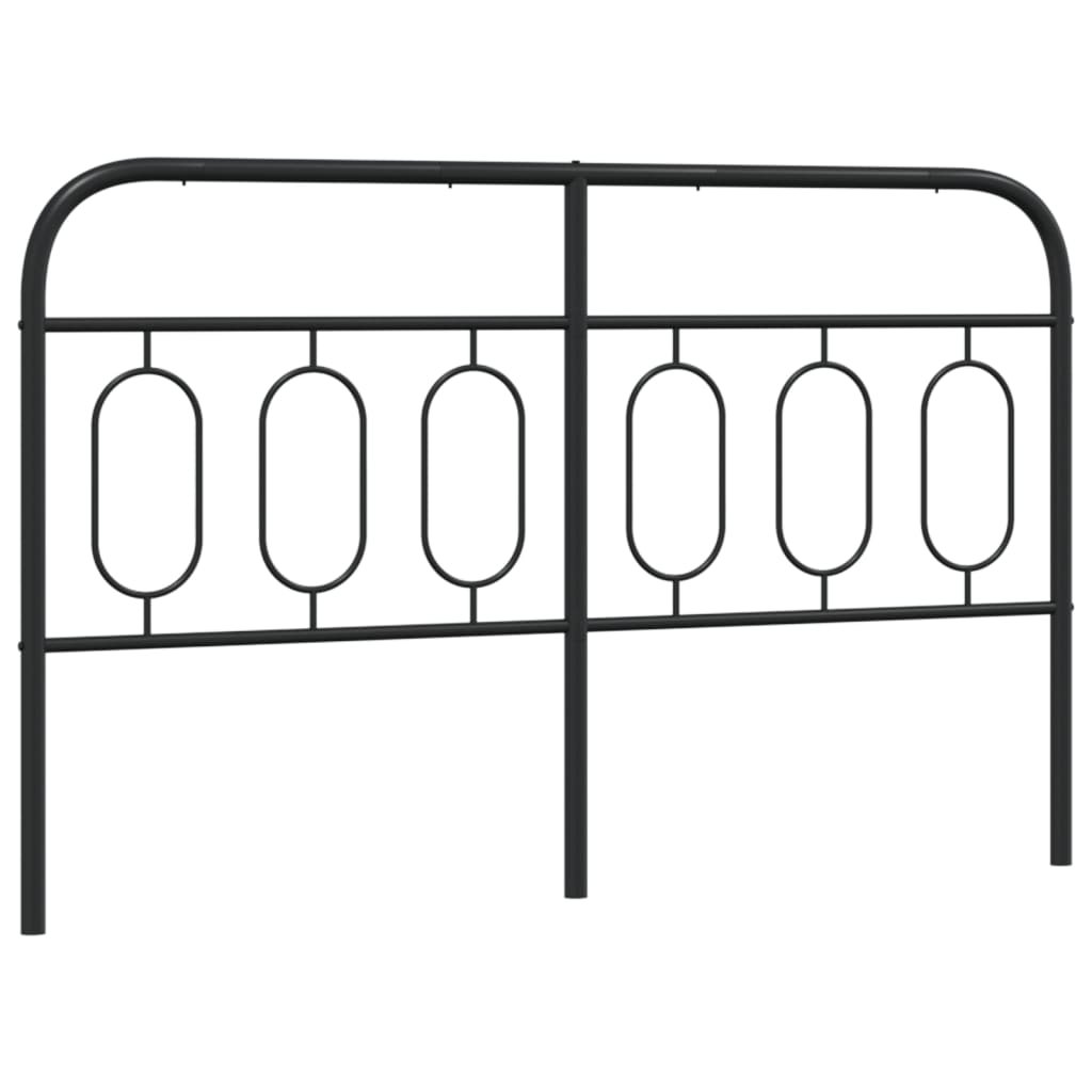 Vervangend hoofdbord 150 cm metaal zwart is nu te koop bij PeponiXL, paradijselijk wonen!