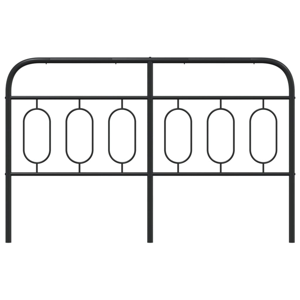 Vervangend hoofdbord 150 cm metaal zwart is nu te koop bij PeponiXL, paradijselijk wonen!