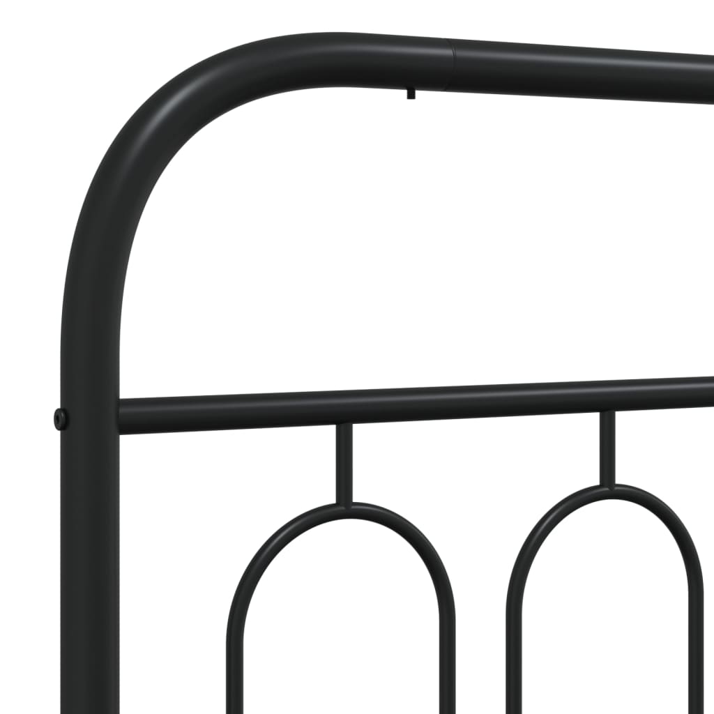 Vervangend hoofdbord 160 cm metaal zwart is nu te koop bij PeponiXL, paradijselijk wonen!