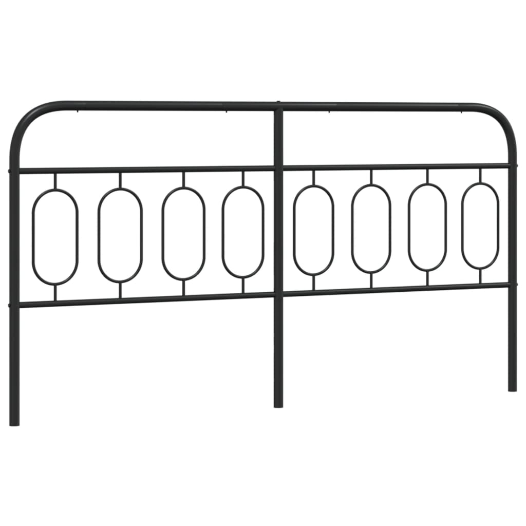 Vervangend hoofdbord 183 cm metaal zwart is nu te koop bij PeponiXL, paradijselijk wonen!
