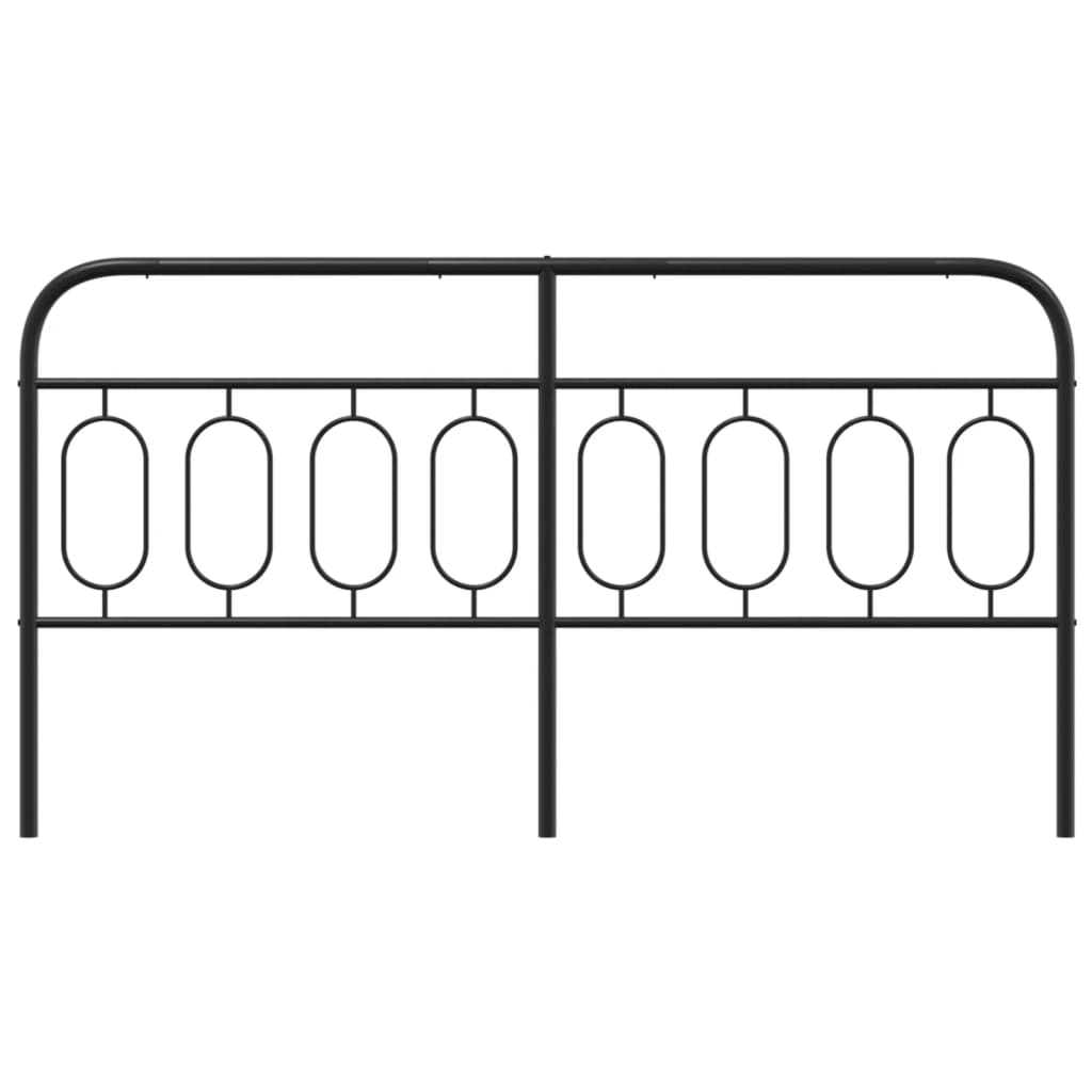 Vervangend hoofdbord 183 cm metaal zwart is nu te koop bij PeponiXL, paradijselijk wonen!