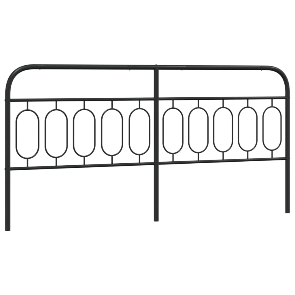 Vervangend hoofdbord 200 cm metaal zwart is nu te koop bij PeponiXL, paradijselijk wonen!