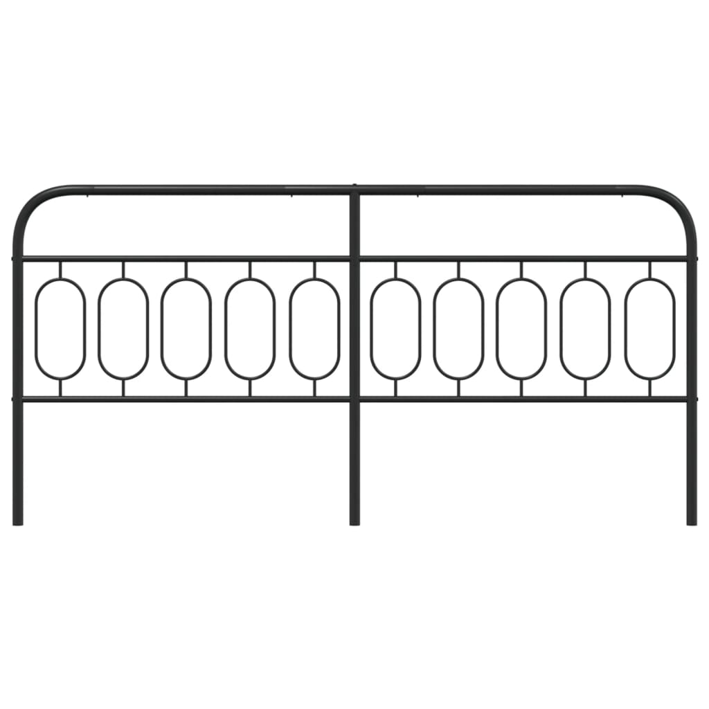 Vervangend hoofdbord 200 cm metaal zwart is nu te koop bij PeponiXL, paradijselijk wonen!