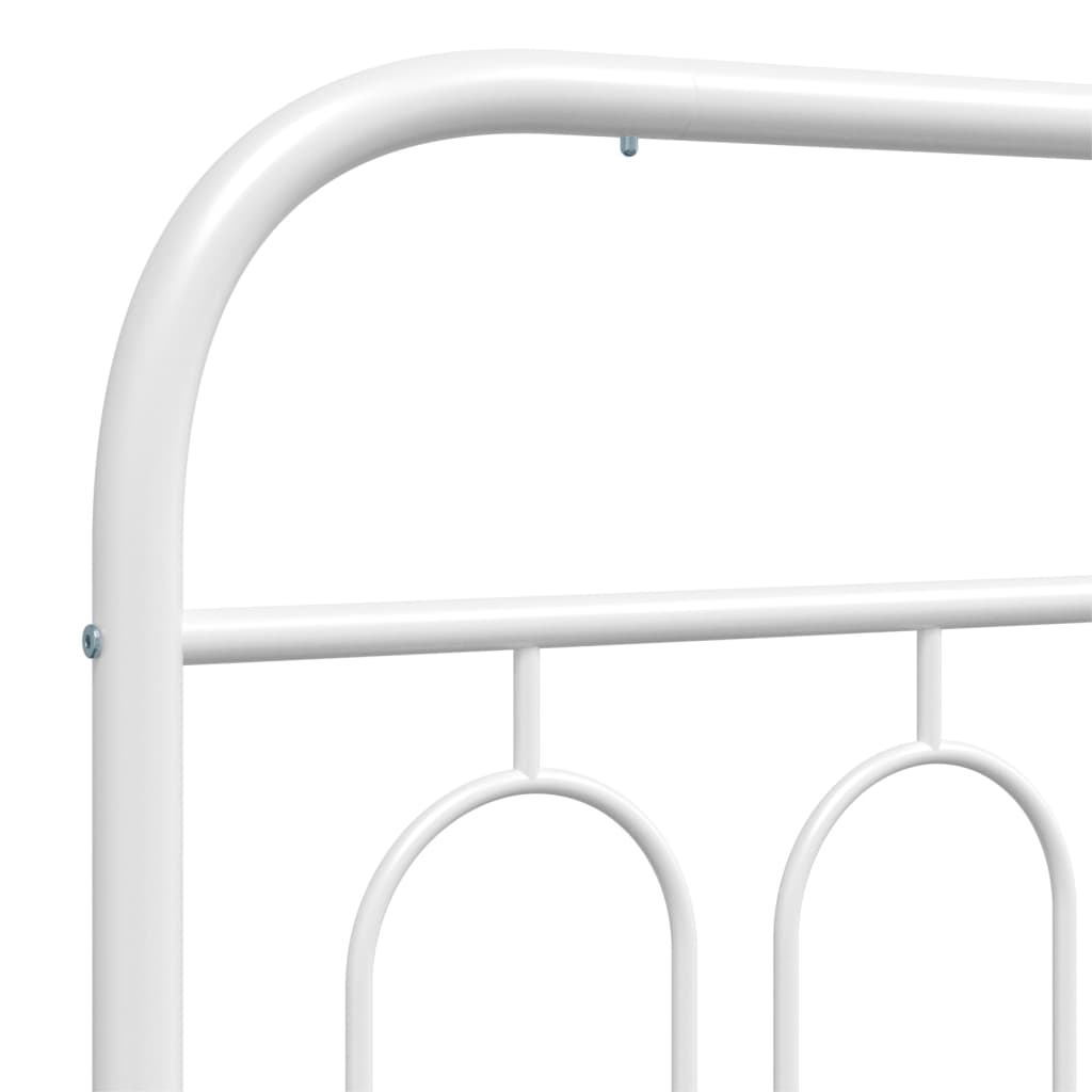 Bedframe met hoofd- en voeteneinde metaal wit 120x200 cm is nu te koop bij PeponiXL, paradijselijk wonen!