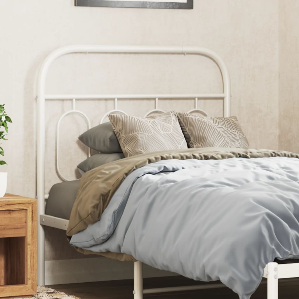 Vervangend hoofdbord 90 cm metaal wit is nu te koop bij PeponiXL, paradijselijk wonen!