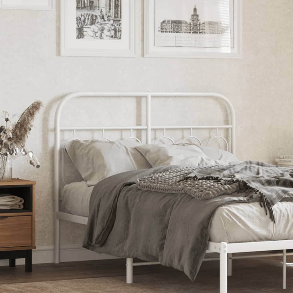 Vervangend hoofdbord 120 cm metaal wit is nu te koop bij PeponiXL, paradijselijk wonen!