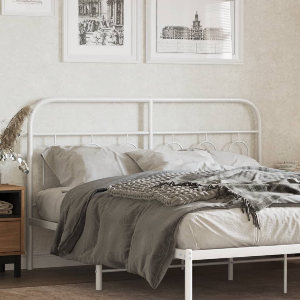 Vervangend hoofdbord 140 cm metaal wit is nu te koop bij PeponiXL, paradijselijk wonen!