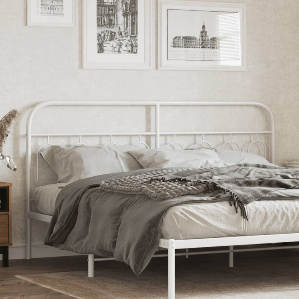 Vervangend hoofdbord 183 cm metaal wit is nu te koop bij PeponiXL, paradijselijk wonen!