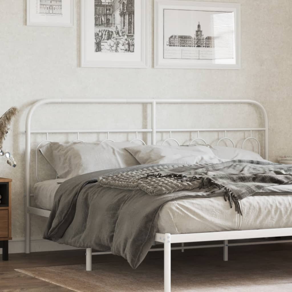 Vervangend hoofdbord 193 cm metaal wit is nu te koop bij PeponiXL, paradijselijk wonen!