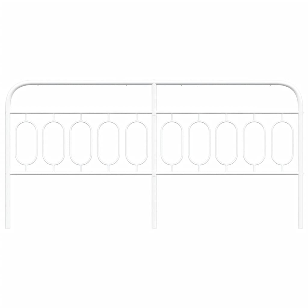 Vervangend hoofdbord 200 cm metaal wit is nu te koop bij PeponiXL, paradijselijk wonen!
