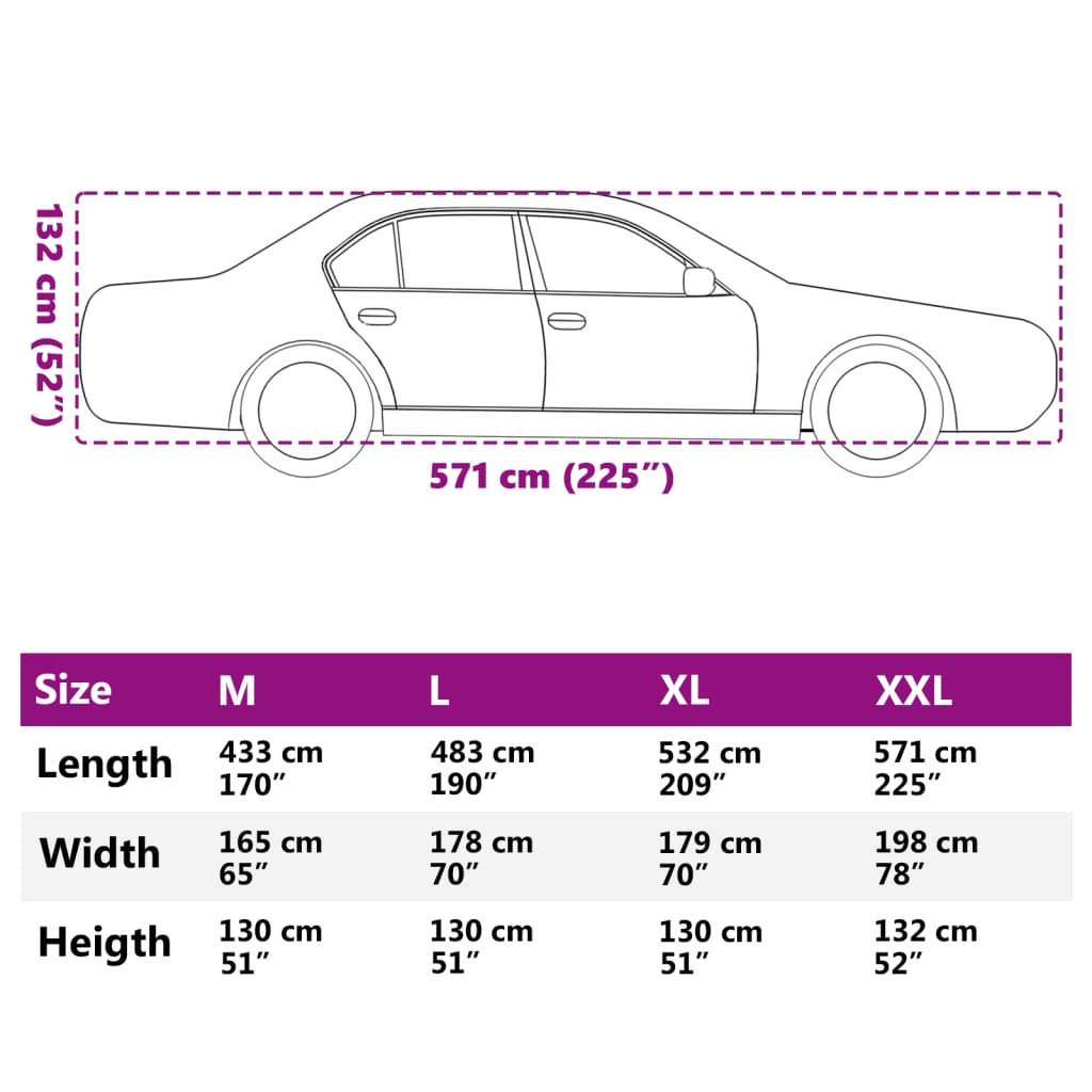 Autohoes voor sedan met gespriemen XXL volledig zilverkleurig is nu te koop bij PeponiXL, paradijselijk wonen!