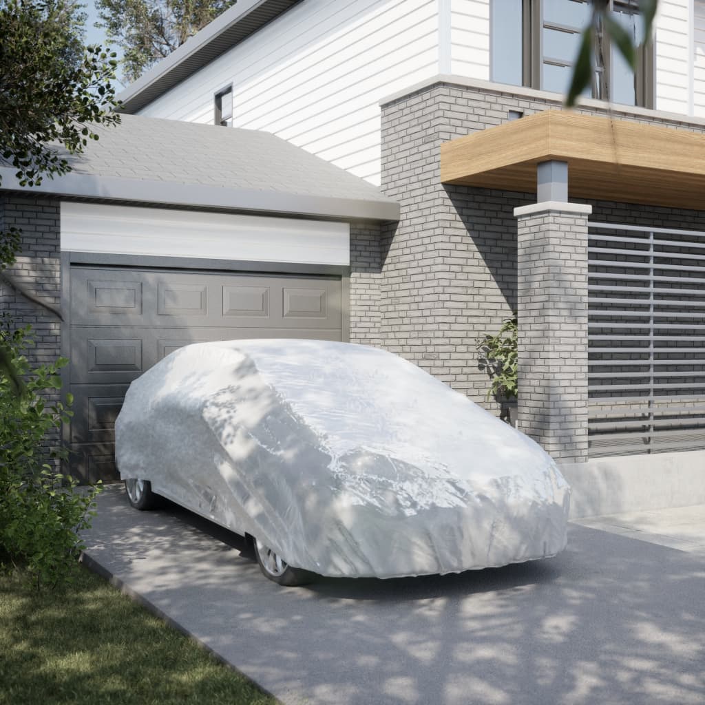 Autohoes voor sedan met gespriemen XXL volledig zilverkleurig is nu te koop bij PeponiXL, paradijselijk wonen!