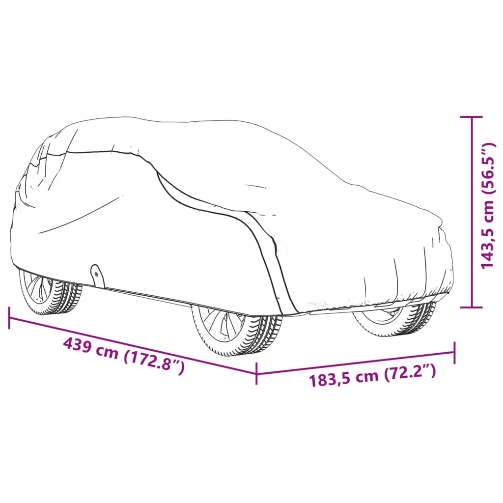 Autohoes voor SUV M nonwoven stof volledig grijs is nu te koop bij PeponiXL, paradijselijk wonen!