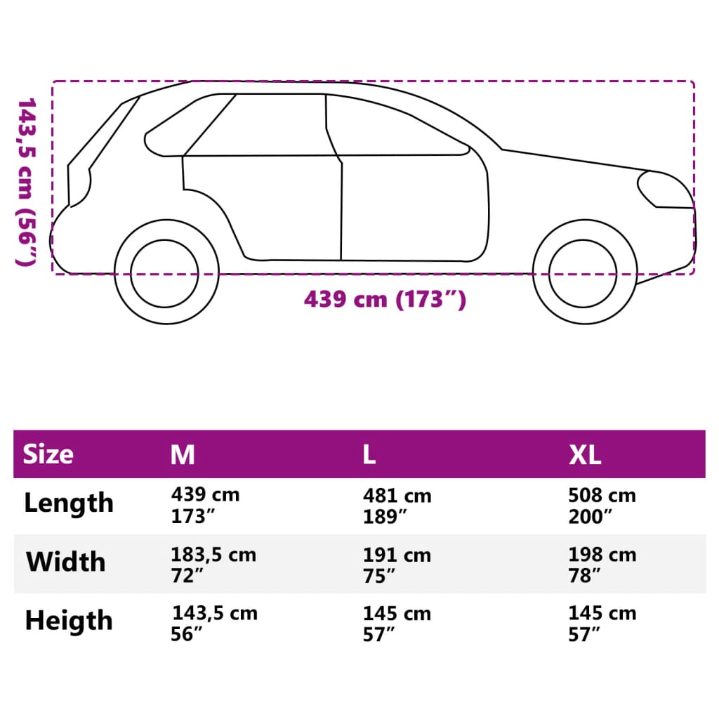 Autohoes voor SUV M nonwoven stof volledig grijs is nu te koop bij PeponiXL, paradijselijk wonen!