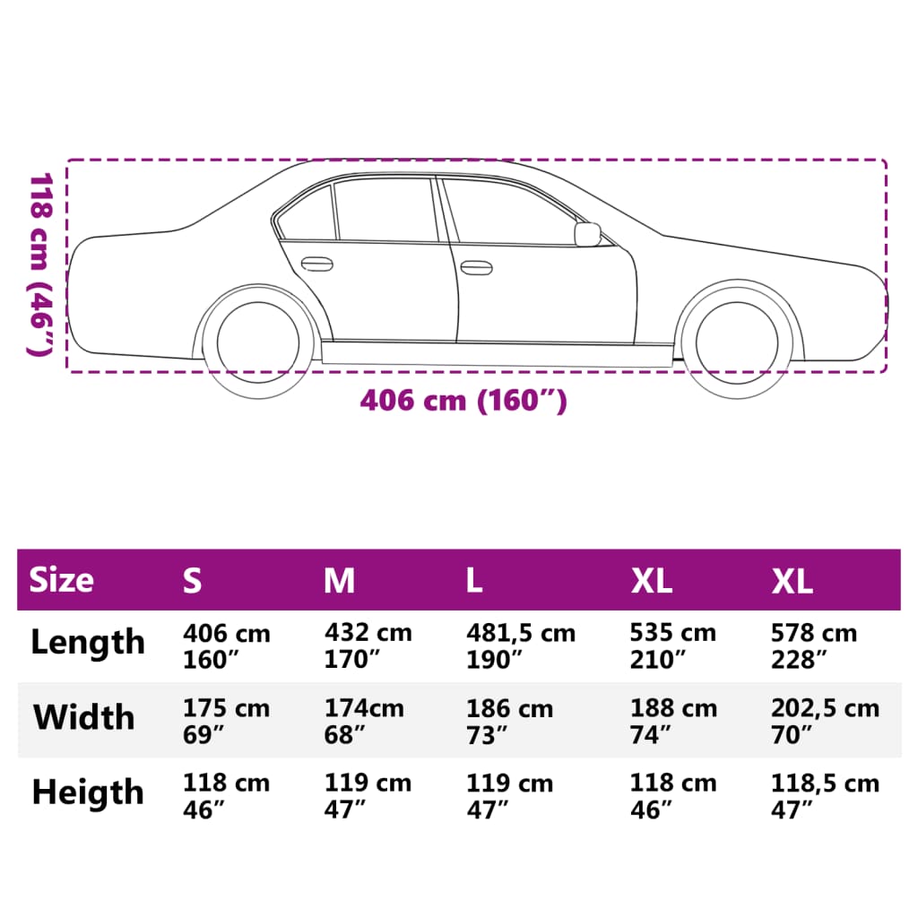 Autohoes voor sedan hagelbescherming S zilverkleurig en grijs is nu te koop bij PeponiXL, paradijselijk wonen!