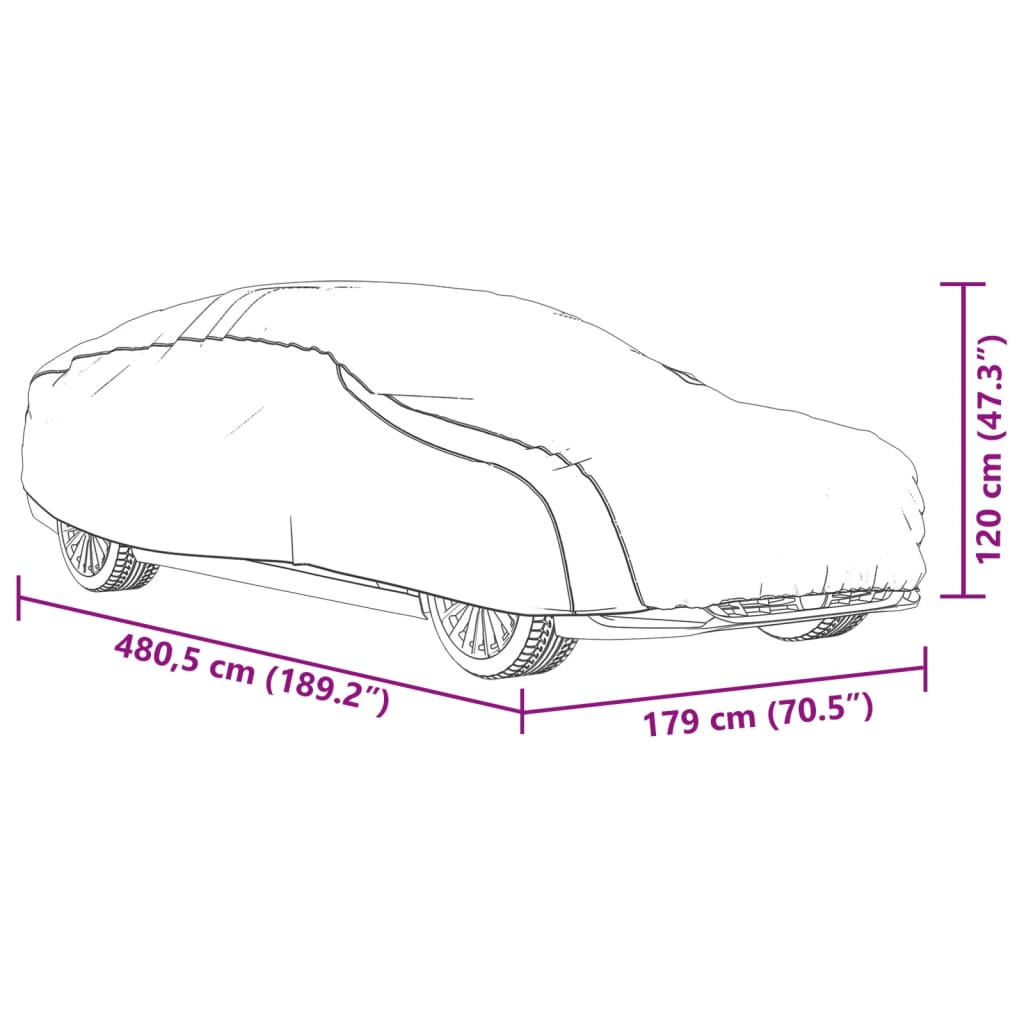 Autohoes voor sedan met gespriemen L PEVA zilverkleurig is nu te koop bij PeponiXL, paradijselijk wonen!