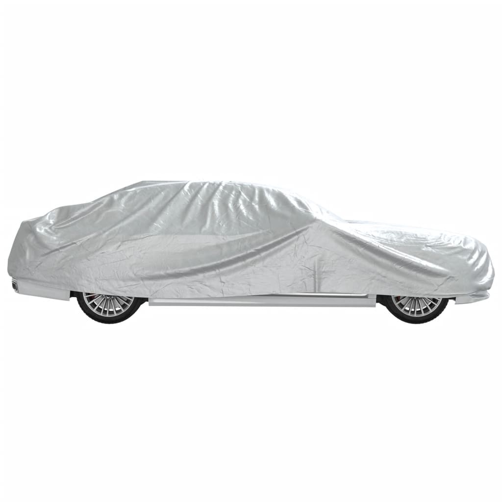Autohoes voor sedan met gespriemen XXL PEVA zilverkleurig is nu te koop bij PeponiXL, paradijselijk wonen!