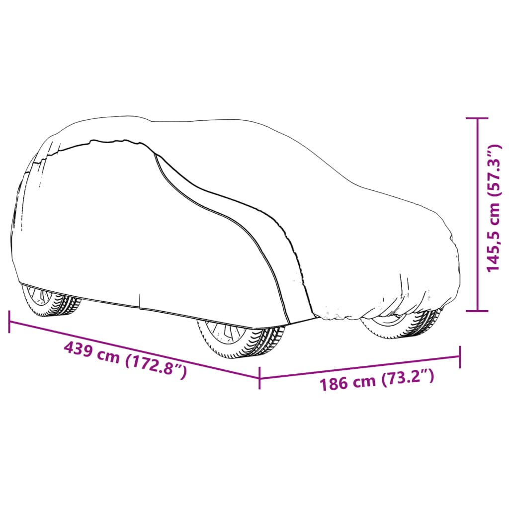 Autohoes voor SUV met gespriemen M volledig PEVA zilverkleurig is nu te koop bij PeponiXL, paradijselijk wonen!