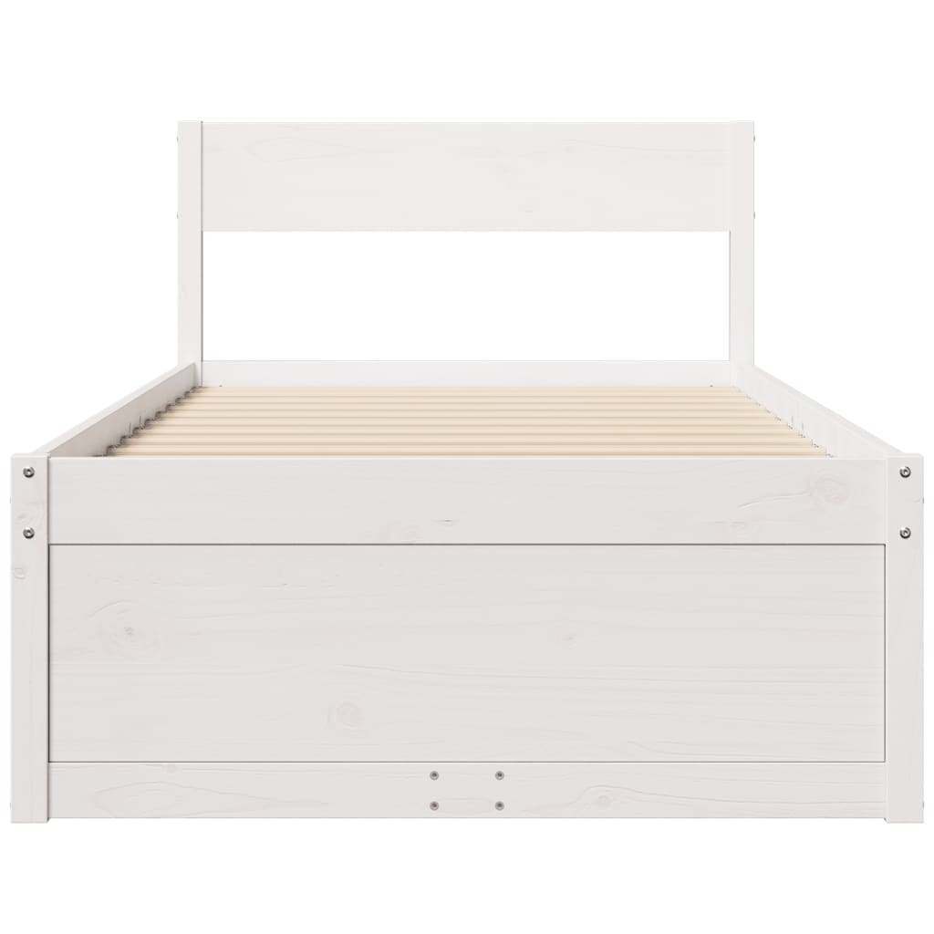 Bedframe zonder matras massief grenenhout wit 140x200 cm is nu te koop bij PeponiXL, paradijselijk wonen!