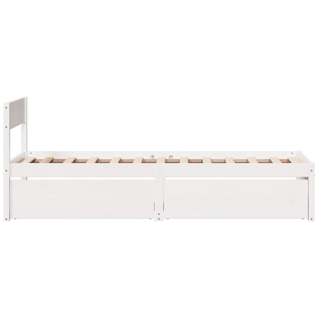 Bedframe zonder matras massief grenenhout wit 140x200 cm is nu te koop bij PeponiXL, paradijselijk wonen!
