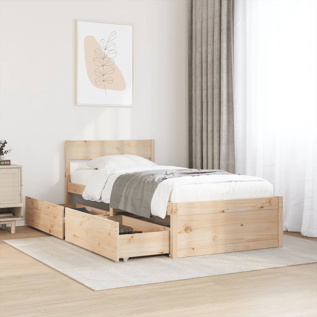 Bedframe zonder matras massief grenenhout 90x190 cm is nu te koop bij PeponiXL, paradijselijk wonen!