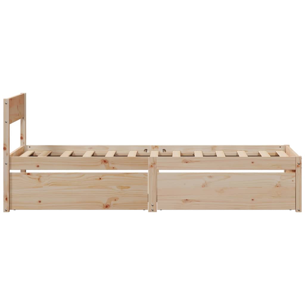 Bedframe zonder matras massief grenenhout 75x190 cm is nu te koop bij PeponiXL, paradijselijk wonen!