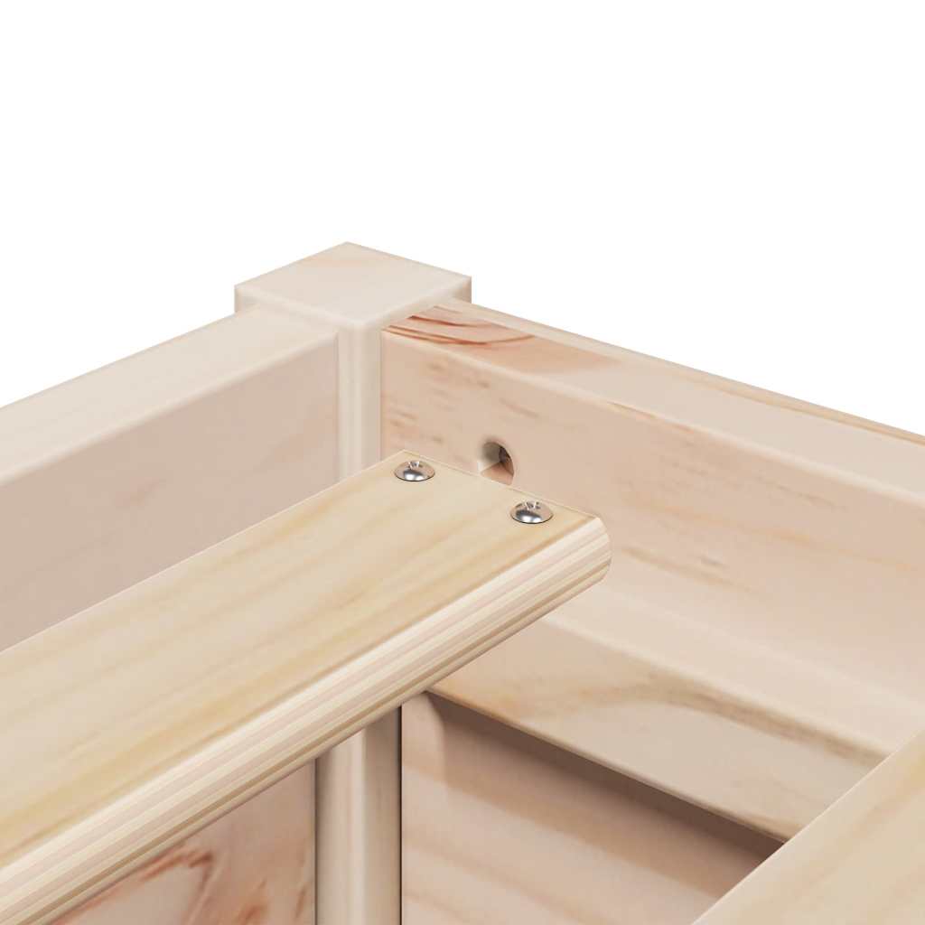 Bedframe zonder matras massief grenenhout 90x200 cm